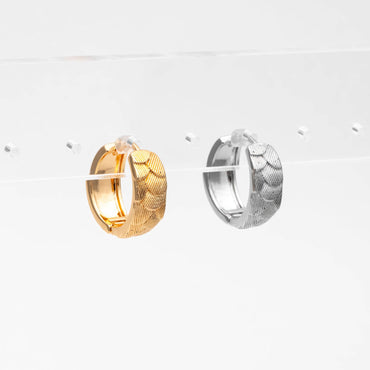 4pcs Gold/ Silver Hoop Earrings, 16mm, 18K Real Gold/ Rhodium plated Brass, Dainty Huggie Earrings, Minimalist Earrings (GB-4756)