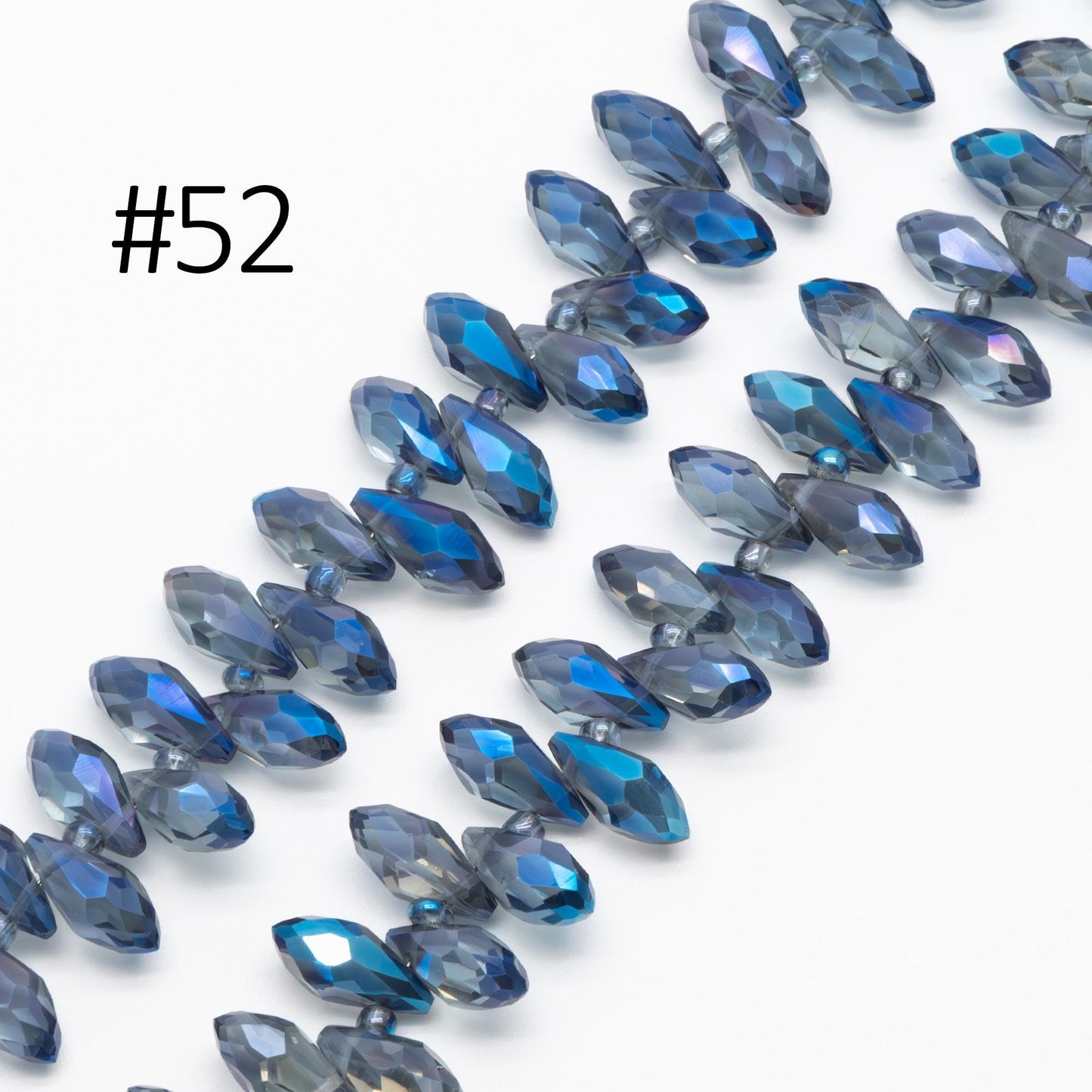 Crystal Faceted Teardrop, Glass Briolette beads 6x12mm , (HS-06)/ 95 beads