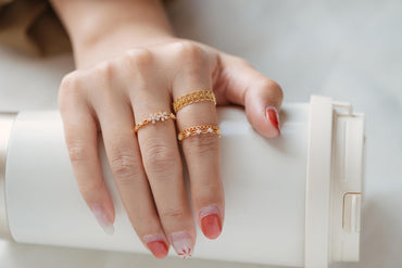 4pcs Gold/ Silver Tone Lace Finger Ring, Gold/ Rhodium plated Brass, Gift for Her, Stackable Ring, Minimalist Ring(#JZ-001)