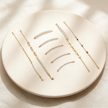 Glass Pearl Connectors for DIY Jewelry, Bracelet & Necklace Making (GB-4774)