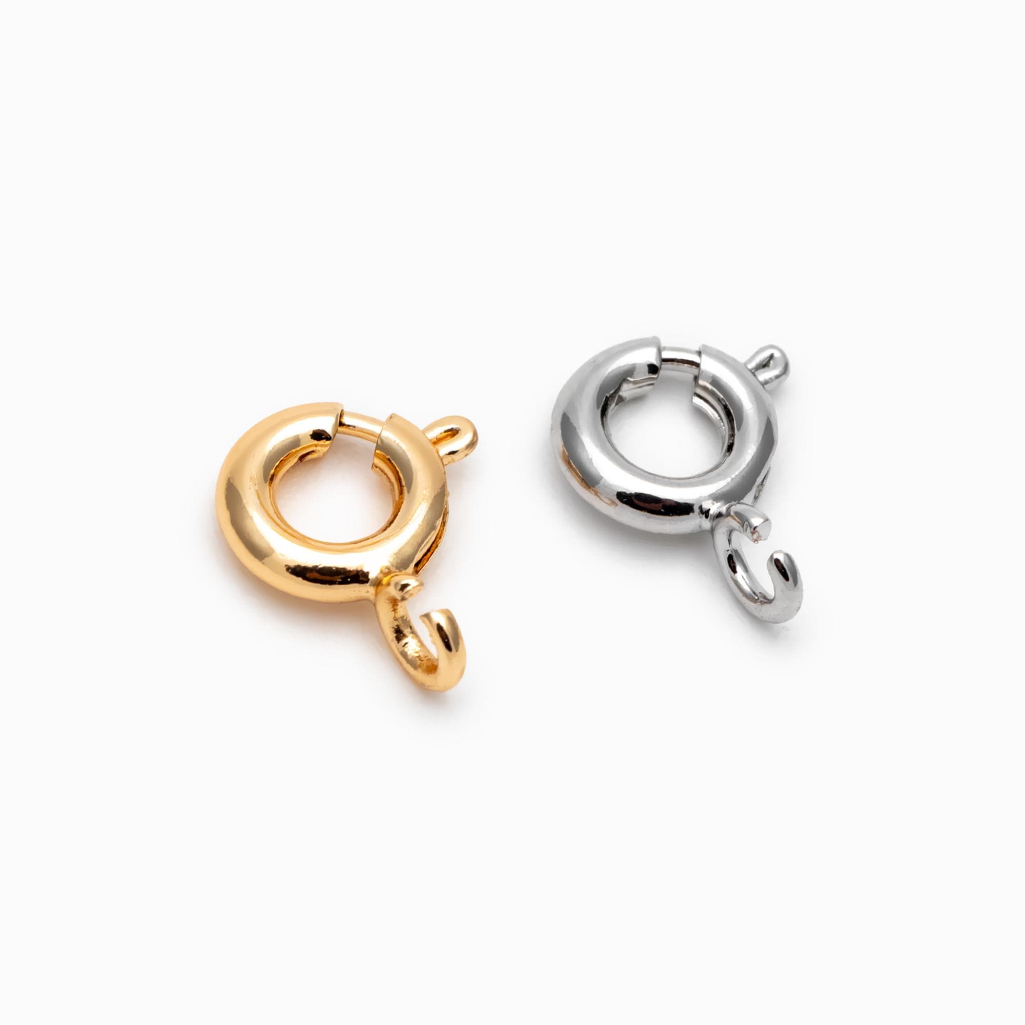 20pcs Round Spring Clasp, Necklace Clasp, Gold Spring Clasp, Jewelry Clasp, Suitable For Jewelry Making Supplies (GB-3764-C)