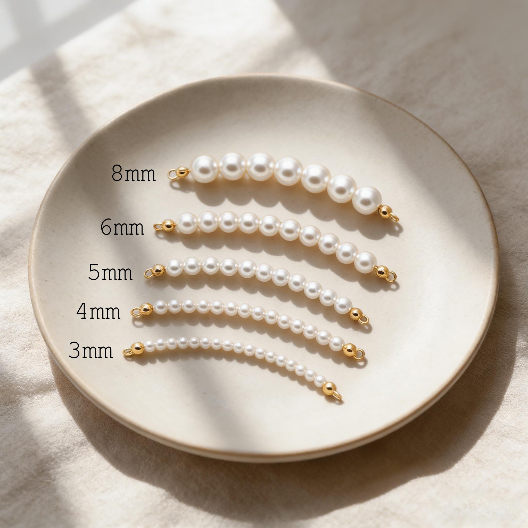 Glass Pearl Connectors for DIY Jewelry, Bracelet & Necklace Making (GB-4774)