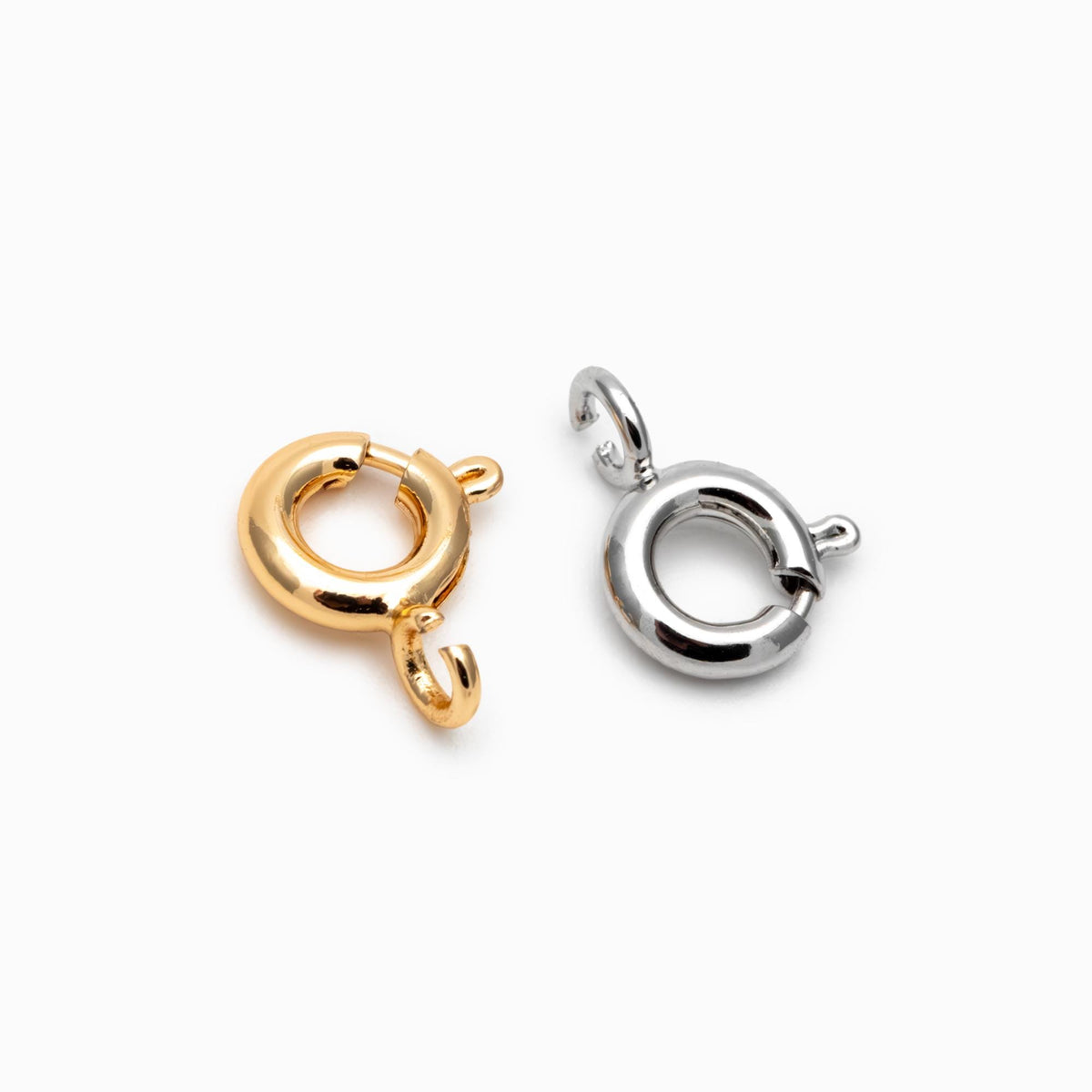 20pcs Round Spring Clasp, Necklace Clasp, Gold Spring Clasp, Jewelry Clasp, Suitable For Jewelry Making Supplies (GB-3764-C)