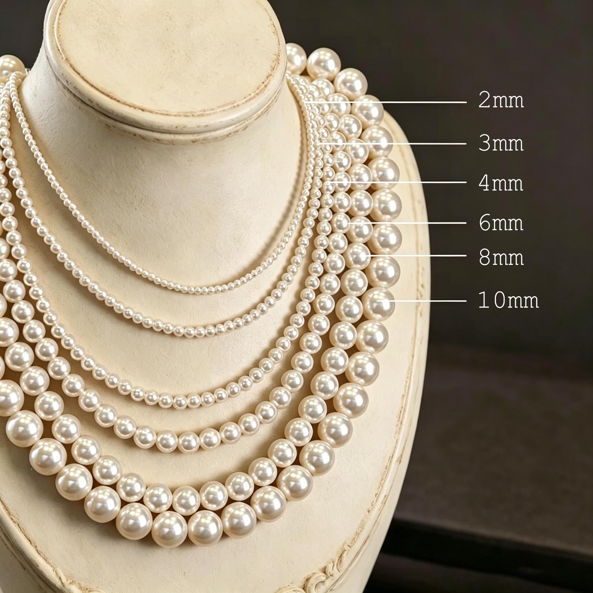 Glass Pearl Bracelet/ Anklet/ Necklaces, Adjustable Quality Crystal Pearl Chain (#LK-627)
