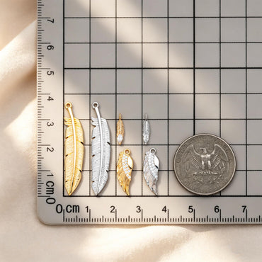 4pcs Gold/ Silver Tone Wing Charms , Real 18K Gold/ Rhodium plated Brass Wing Pendants , Color Not Easily Tarnish (GB-383)