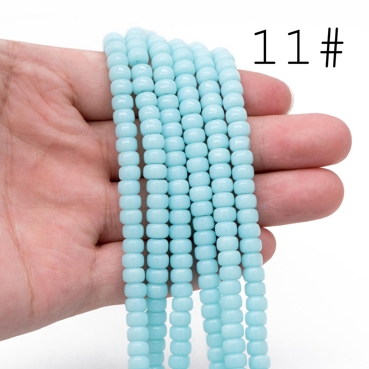95pcs Smooth Rondelle Glass Beads, 6x4mm, Candy Color Crystal Beads (GM-044)