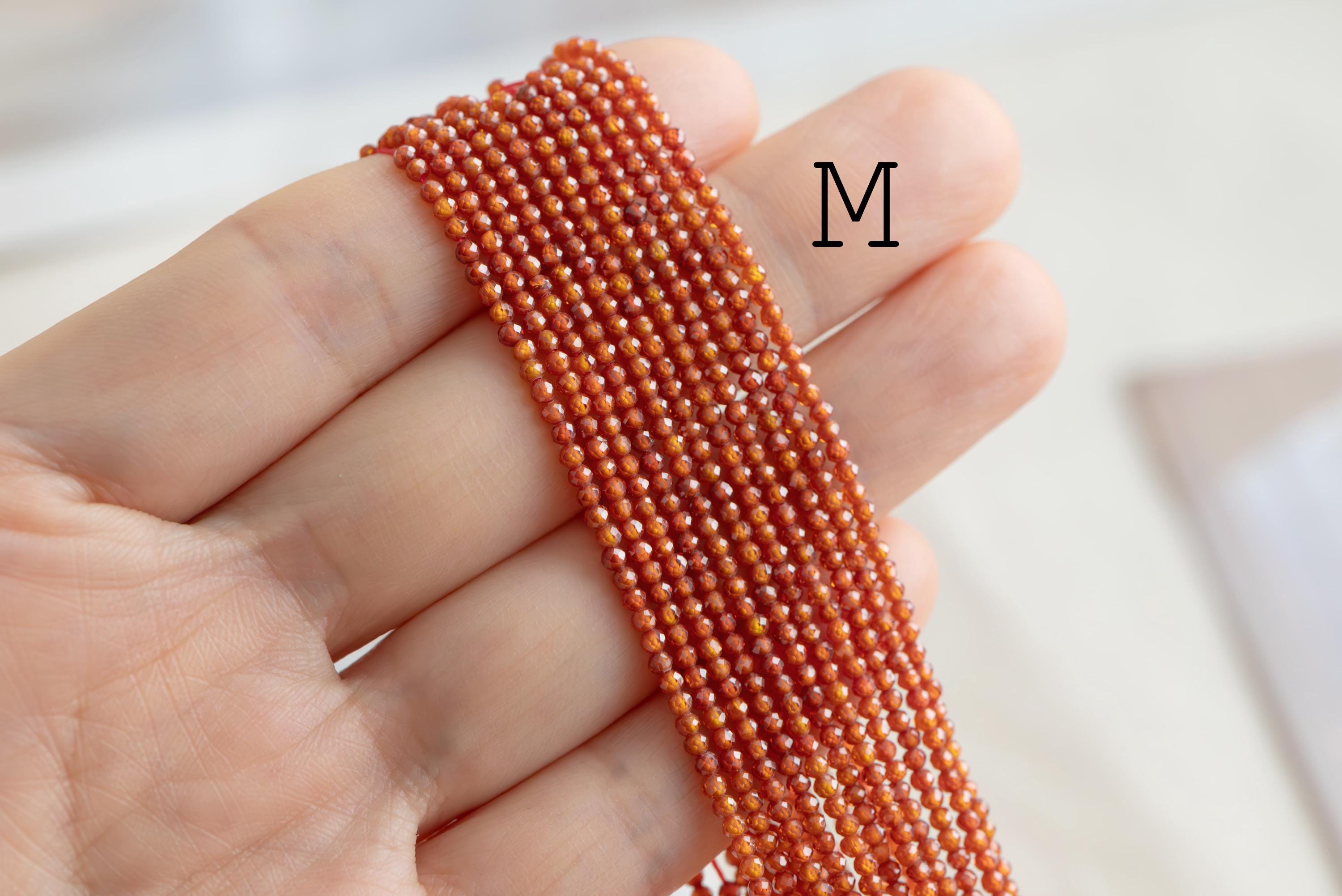2mm Colorful Zircon Faceted Beads, Tiny Gemstone Beads, Natural Stone Beads for Jewelry Bracelet Making DIY, Full 14.5 Inch Strands (TR-008)