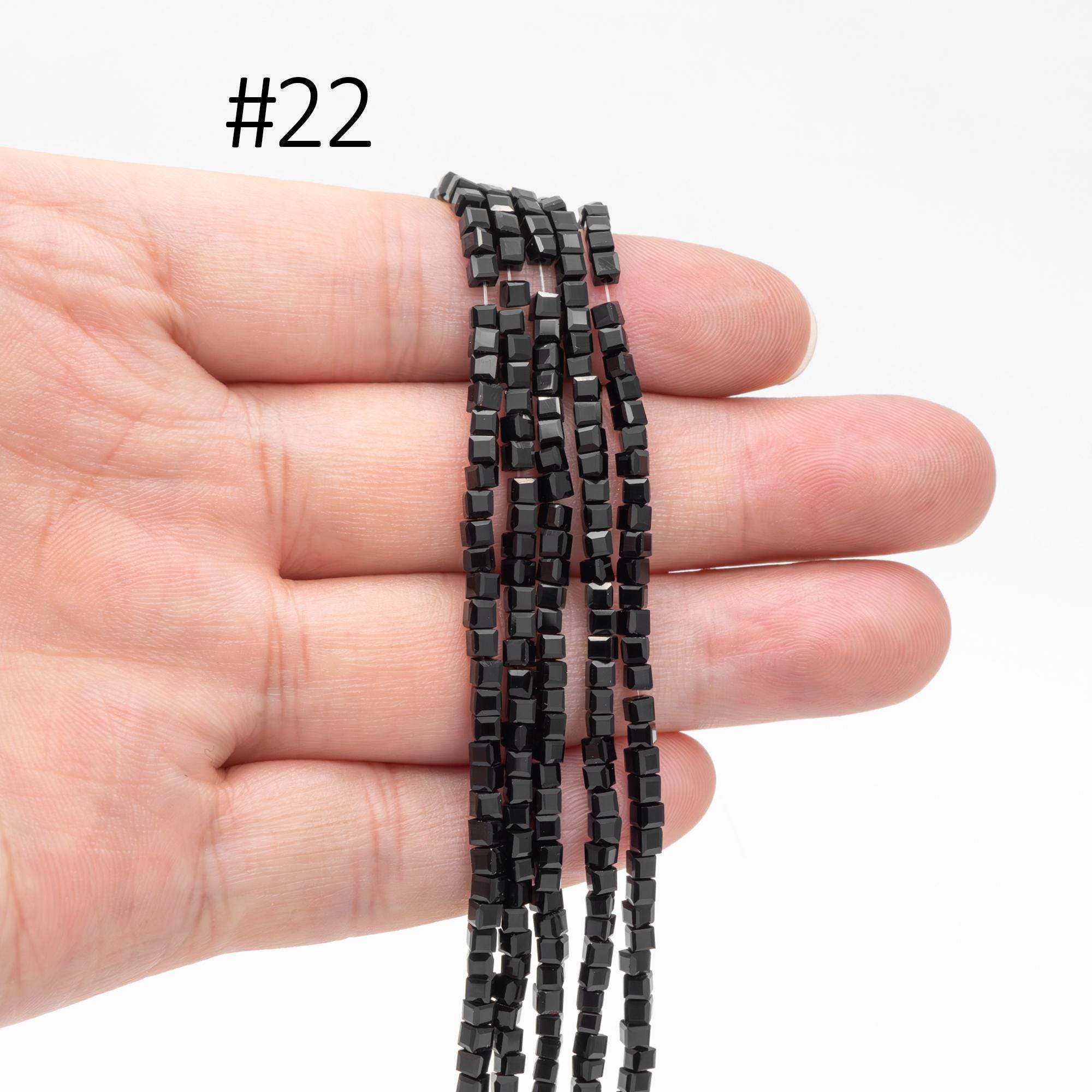 190 beads- Faceted Glass Cube, 2mm Tiny Faceted Crystal beads, (#FZ-02)