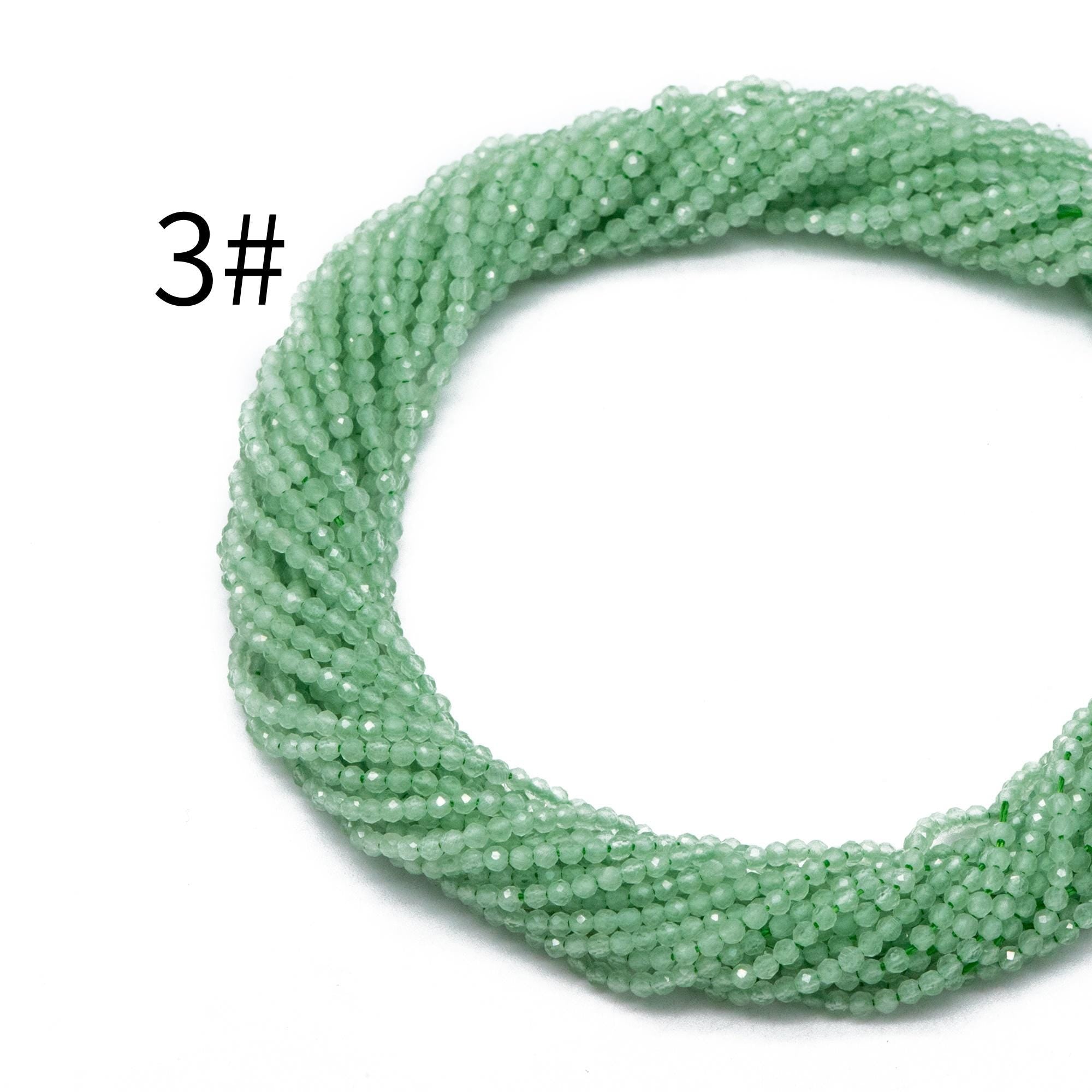 2mm-2.5mm faceted Colorful Micro Cat Eye Glass Beads, Small Faced beads, Bracelet Necklace DIY, Full 15 Inch Strands (TR-012)