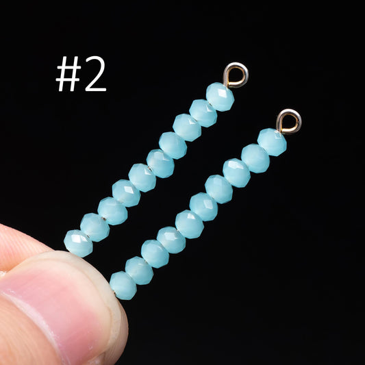 Crystal Glass Rondelle Faceted Tiny beads 2x3mm (#BZ03) (strand of 120 beads)