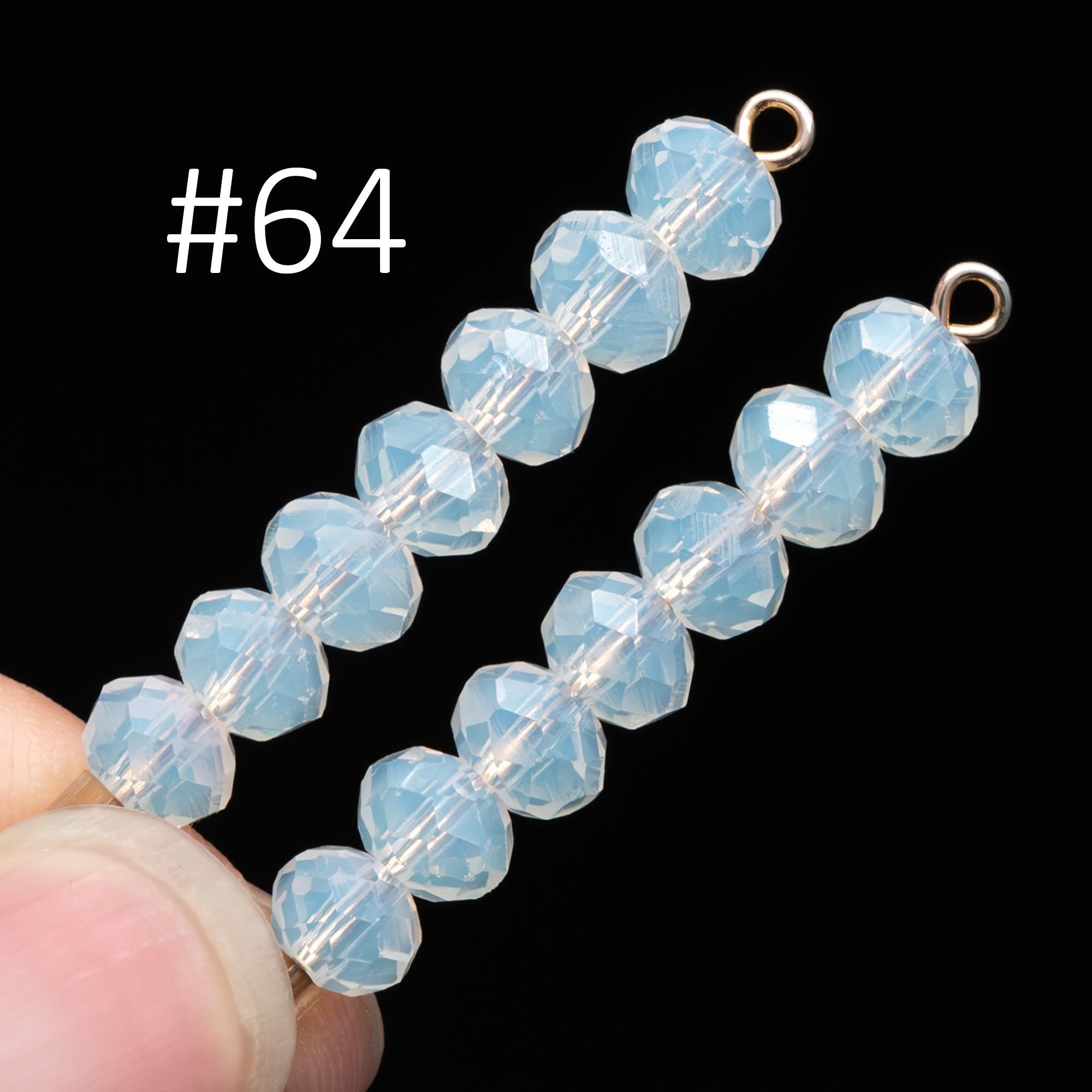 80 Beads Rondelle Crystal Glass Faceted Beads 4x6mm -(BZ06)