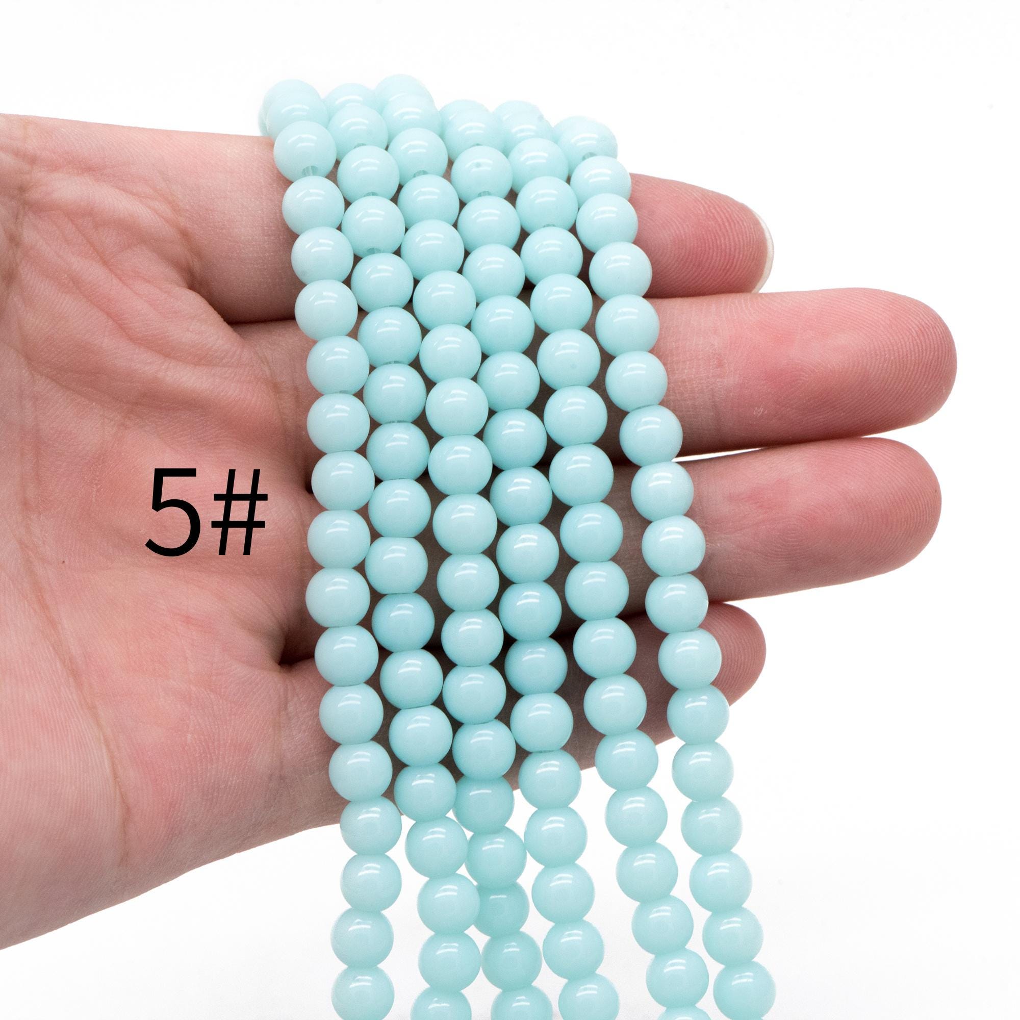 65pcs Smooth Round Glass beads 6mm, Full strand (GM-043)
