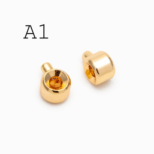 10pcs Gold/ Silver/ Rose Gold Crimp Beads, Rondelle Crimp 3x2mm, Fit Soft Wire/ Cord Only (GB-400)