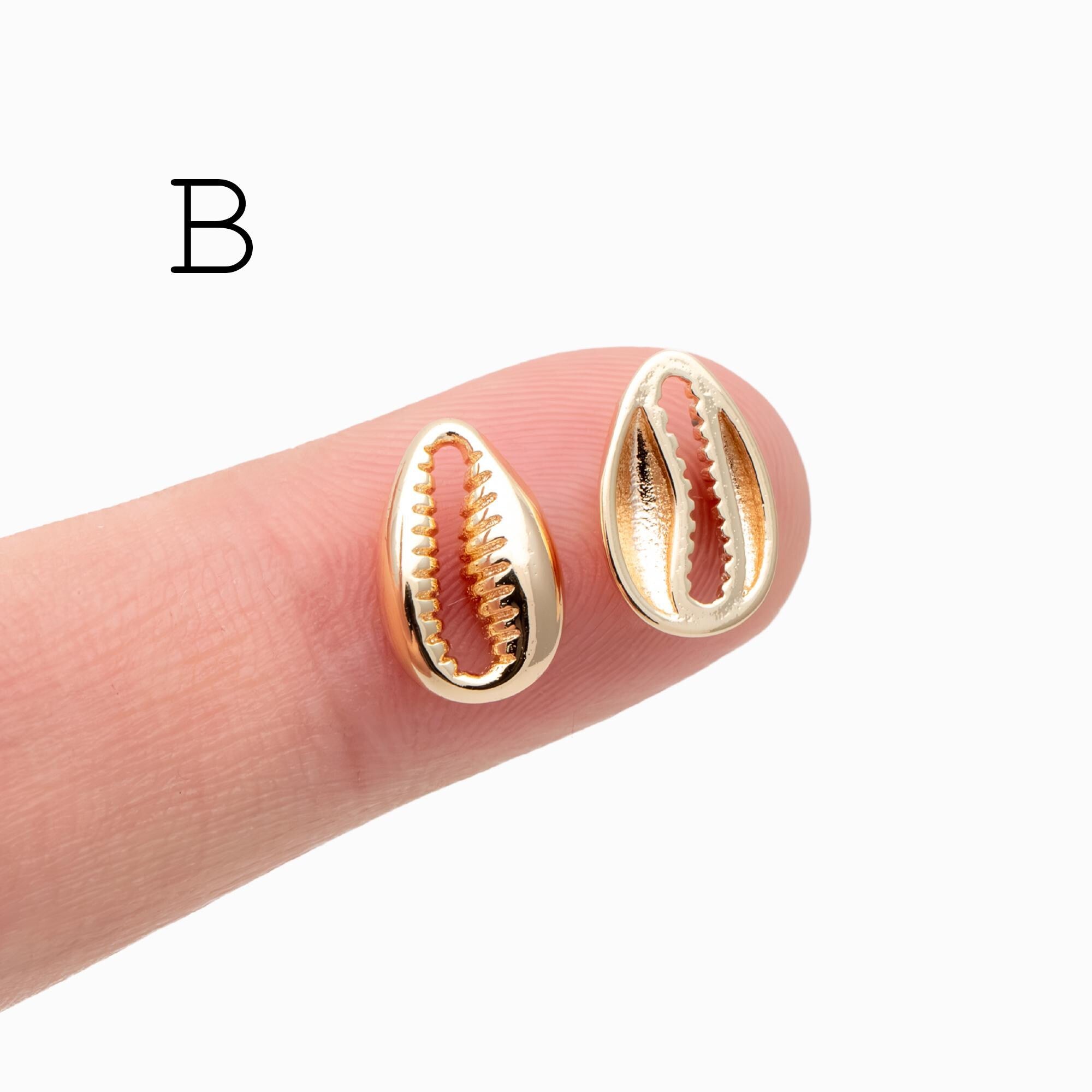 10pcs Gold Ocean Charms, 18K Gold plated Brass Beach Charms, DIY Supplies Wholesale (GB-3936)