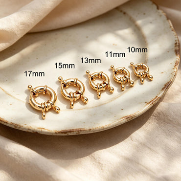 4pcs Gold/ Silver Sailor Clasp,Round Clasp,Sailor Clasp for DIY Jewelry Making Supply (GB-4777)