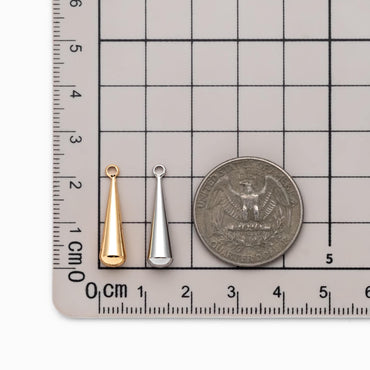 4pcs Gold/ Silver Teardrop Charm 23x6mm, Earring Drop charm, Water Drop charm (GB-2416-F)