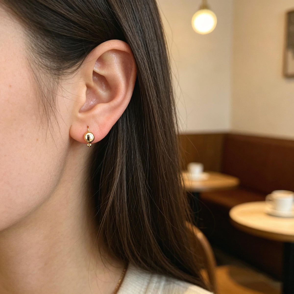4pcs CZ Pave Hoop Earrings, Dainty Huggie Earrings, Minimalist Earring, Small Gold Hoops Earring (GB-3467)