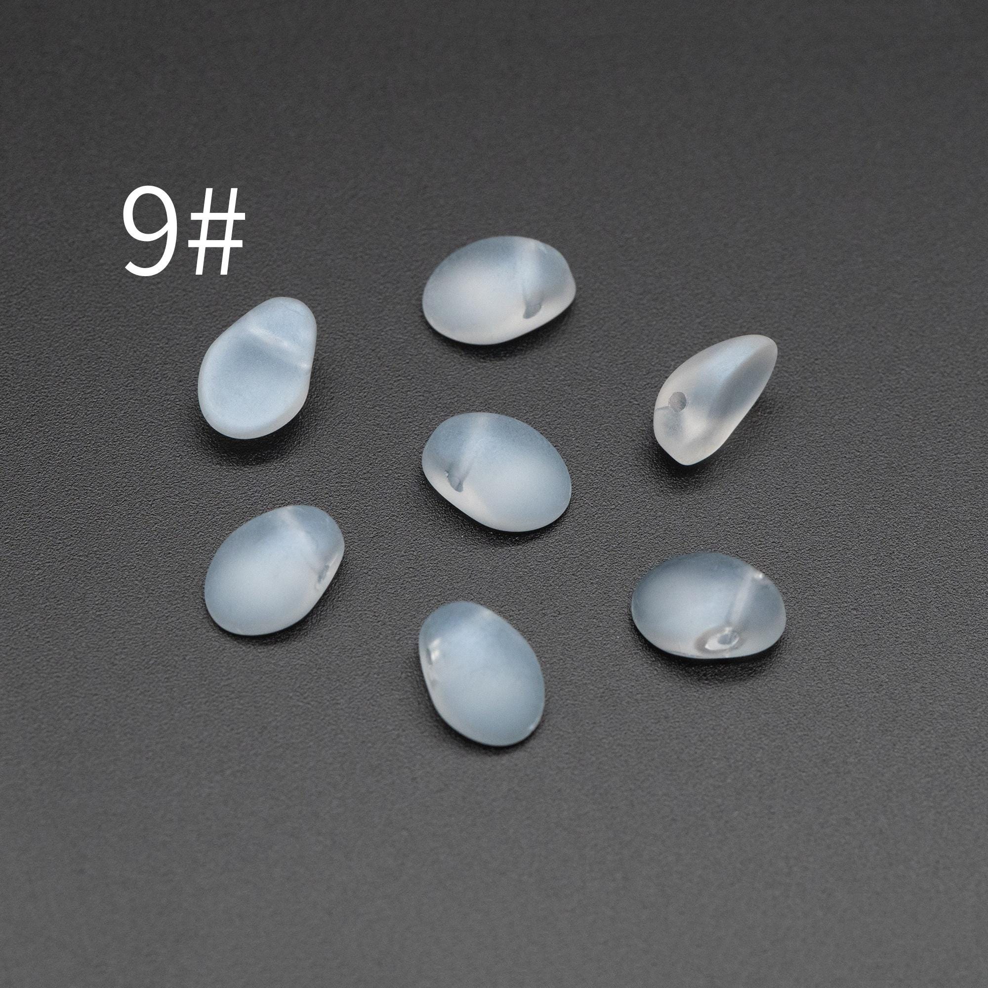 50 beads- Crystal Glass Leaf Beads, Unique Shaped Teardrop Beads, Multi Colors (#GM-033)
