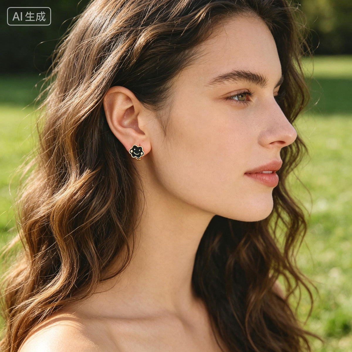 4pcs Gold Enamel Hoop Earrings, 18K Gold plated Brass, Minimalist Huggie Earrings (GB-3839)