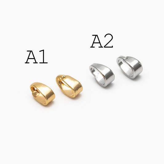 10pcs Gold/ Silver Tone Bail Connector, Gold/ Rhodium Plated Bails, Small Bail, Jewelry Bail, Pendant Bails, Metal Bails (GB-1468)