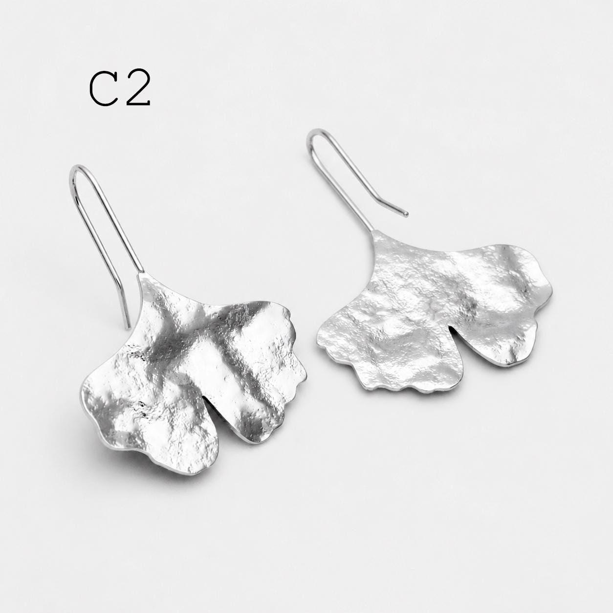 4pcs Gold/ Silver Tone Leaf Ear Hooks, Simple Earwires Earring Components (GB-3323)