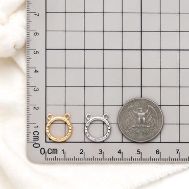 4pcs Gold Circle Clasp, Round Hammered Clasp for DIY Jewelry Making Supply (GB-4778)