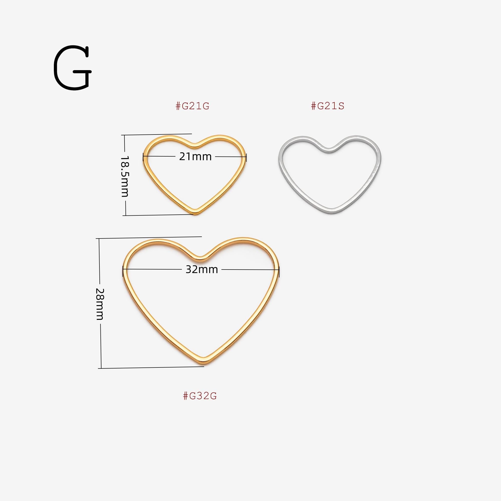 10pcs Gold/ Silver/ Rose Gold Geometric Link Connector Charms , Gold/ Rhodium plated Brass Geometric Shape Pendants (GB-097)