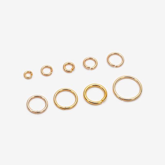 100pcs Silver Open Jump Rings, Rhodium plated Brass Split Rings, Multi Sizes Wholesale (GB-250)