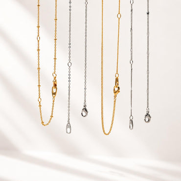 Gold/ Silver Dainty Necklace, Gold/ Rhodium plated Brass Adjustable Necklace, Ready to Wear (#LK-629)