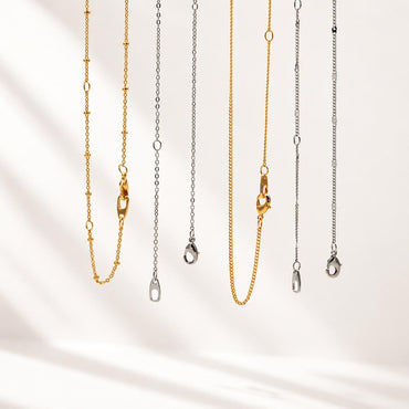 Gold/ Silver Dainty Necklace, Gold/ Rhodium plated Brass Adjustable Necklace, Ready to Wear (#LK-629)