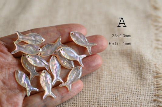 10pcs Enamel Shell Fish Charm, Ocean Jewelry Charm, DIY Earrings Necklace Making Supplies (BK-038)