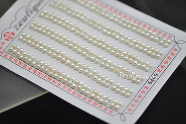 Half-Drilled Freshwater Button Pearls, 2.5-10mm Multi Sizes, Half Pearl Cabochons for Earring Studs -(PL12)