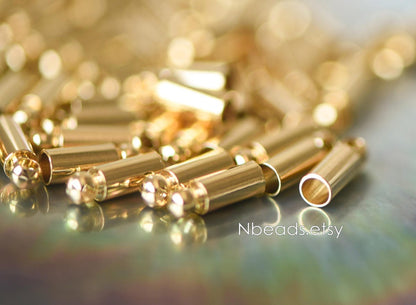 20pcs Gold/ Silver Tone Barrel Cord End Caps, 1.5/ 2/ 3/ 4.5/ 6/ 8mm Multi Size, Glue on End Caps for Leather Tassel Chain (GB-095)