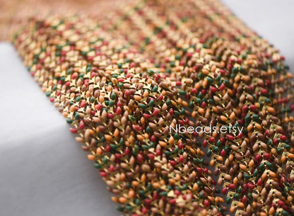 Rainbow Enamel Brass Arrow Chain 6mm, Flat Chevron Chain, Herringbone Fish bone Designer Chain (#LK-046-2)/ 1 Meter=3.3ft