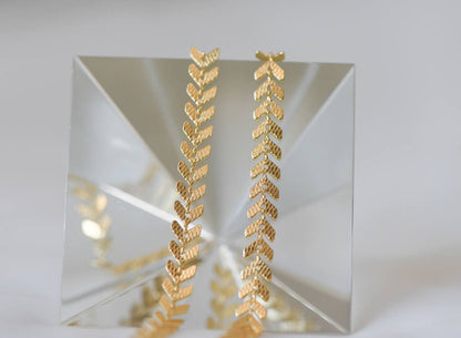 Gold plated Brass Chevron Chain 6.5mm, Decorative Arrow Chain, Herringbone Designer Chain (#LK-103)/ 1 Meter=3.3ft