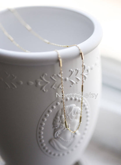 Gold/ Silver plated Brass Chains, Real Gold Designer Chain, 1.5mm Thin Decorative Chains (#LK-127)/ 1 meters=3.3 feet