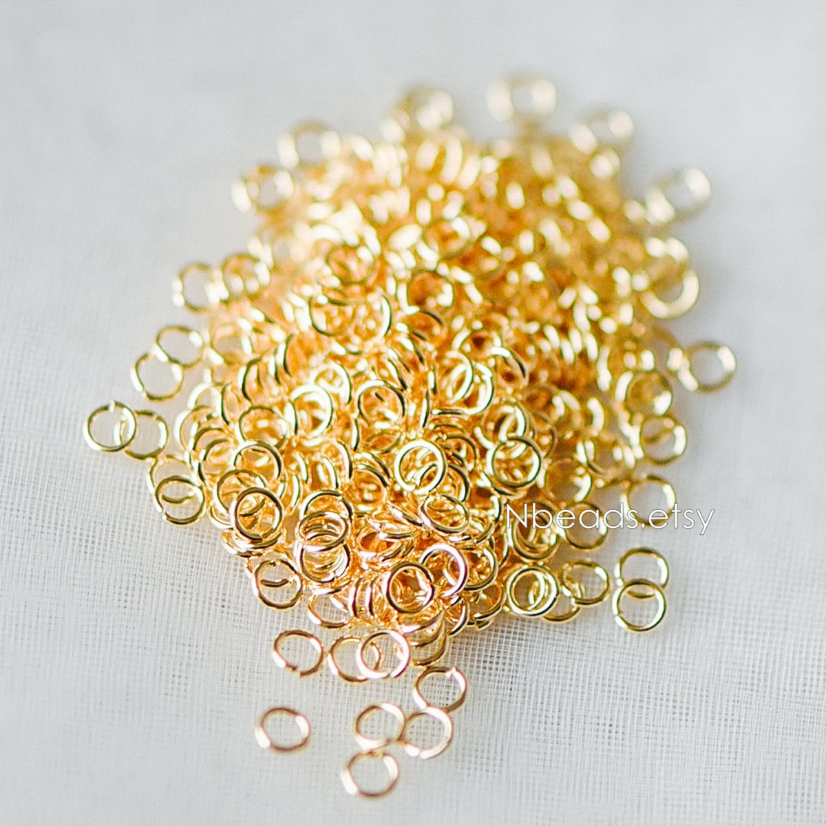 200pcs Gold plated 304 Stainless Steel Open Jump Rings, 2.5/ 3/ 5mm by 0.4mm (26 Gauge) Tiny Loops, Connect Thin Chains (#GB-155)