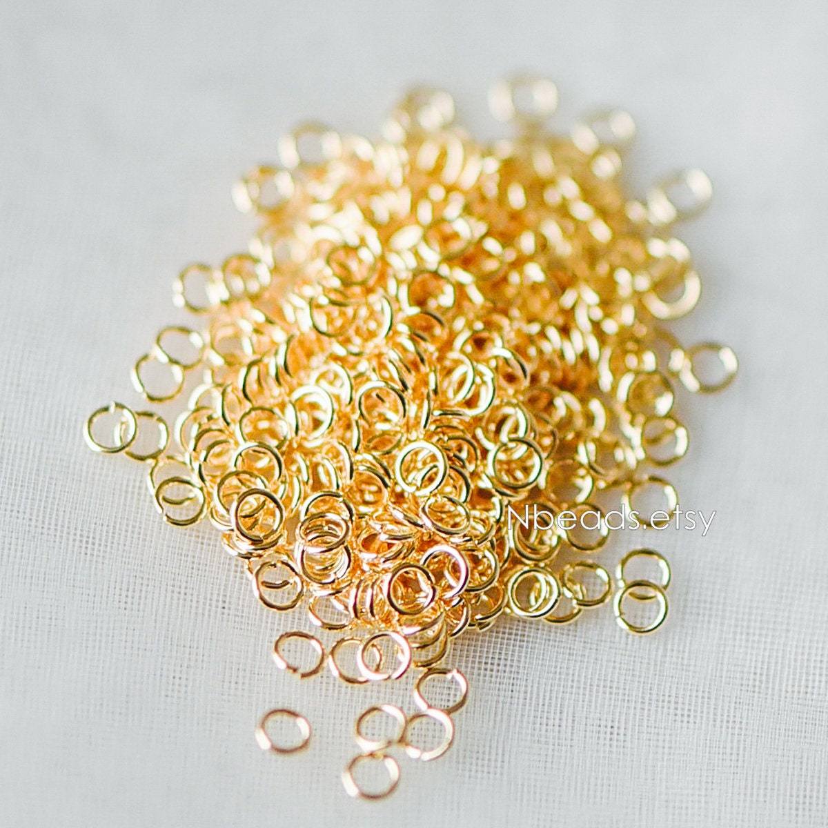 200pcs Gold plated 304 Stainless Steel Open Jump Rings, 2.5/ 3/ 5mm by 0.4mm (26 Gauge) Tiny Loops, Connect Thin Chains (#GB-155)