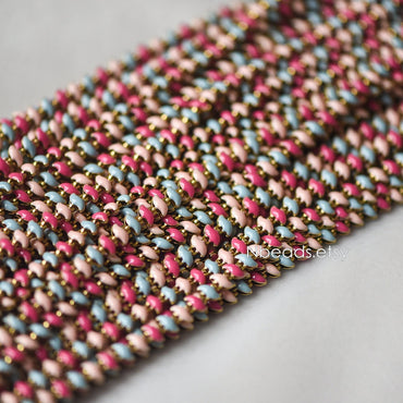 Enamel Brass Designer Chain 6.5mm (#LK-006-1)/ 1 Meter=3.3ft