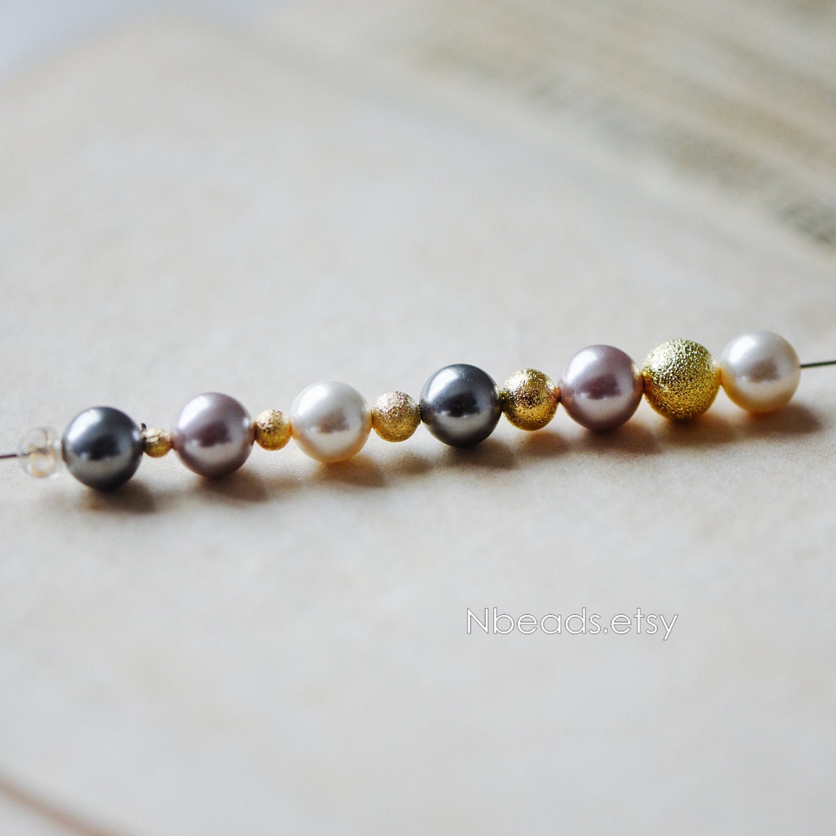 Gold plated Brass Round Spacer Beads, 3/ 4/ 5/ 6/ 8mm, Lead Nickel Free (GB-052)