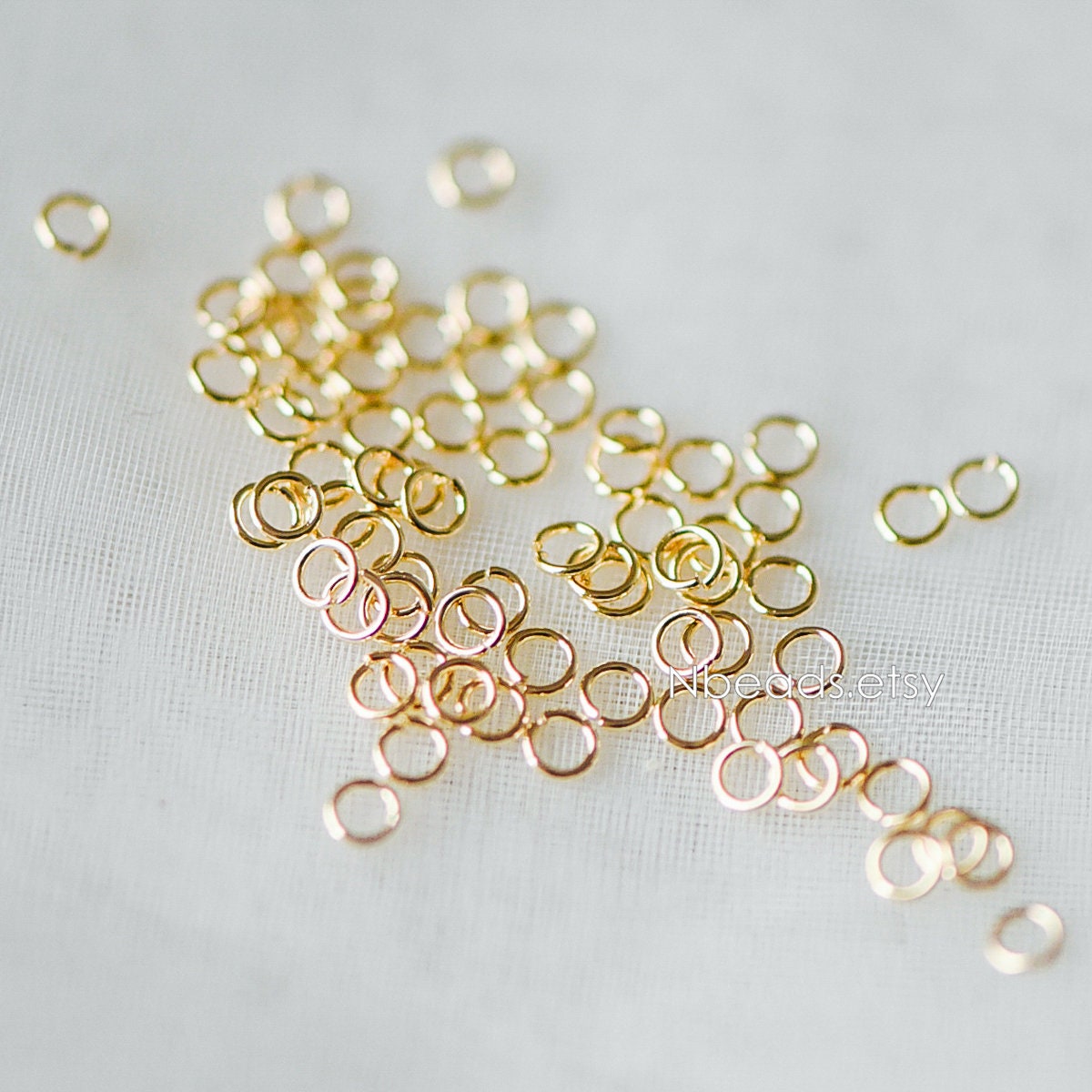 200pcs Gold plated 304 Stainless Steel Open Jump Rings, 2.5/ 3/ 5mm by 0.4mm (26 Gauge) Tiny Loops, Connect Thin Chains (#GB-155)