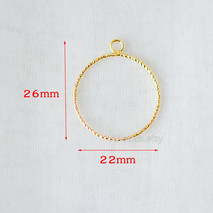 10pcs Gold plated Brass Geometric Pendants, Circle Heart Square Charms, Color Not Easily Tarnish (GB-268)