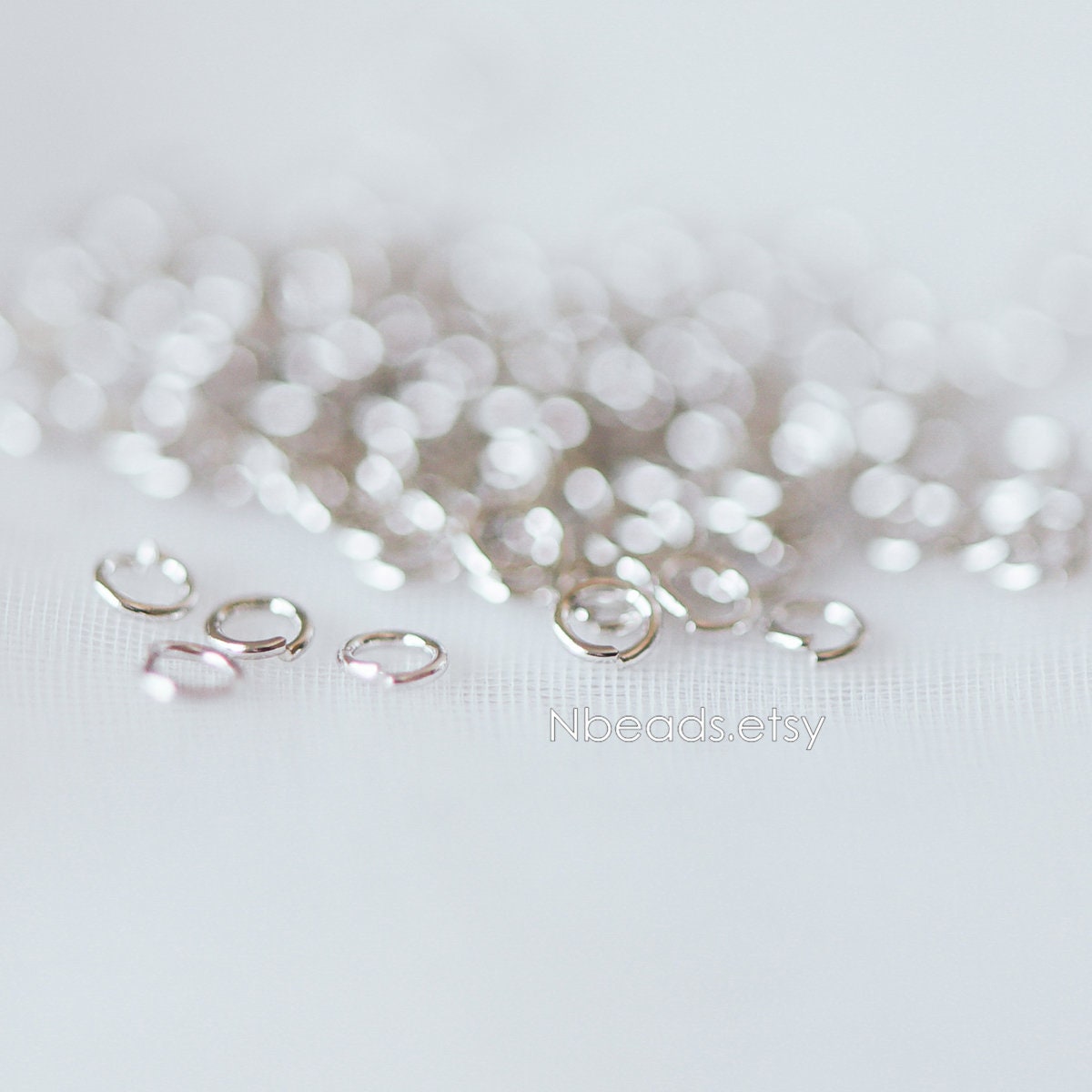 200pcs Silver tone Open Jump Rings, Rhodium plated Stainless Steel Split Rings, 2.5/ 3/ 5mm by 0.4mm Thin Loop, Connect Tiny Chain (#GB-246)