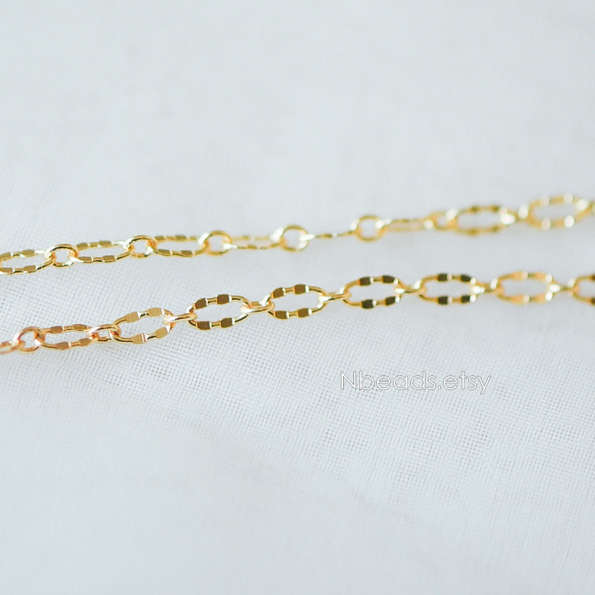 Gold/ Rhodium plated Brass Oval Cable Chains, Real Gold/ Silver Decorative Designer Chain 1.5/ 2/ 2.5mm (#LK-150)/ 1 Meter=3.3 ft