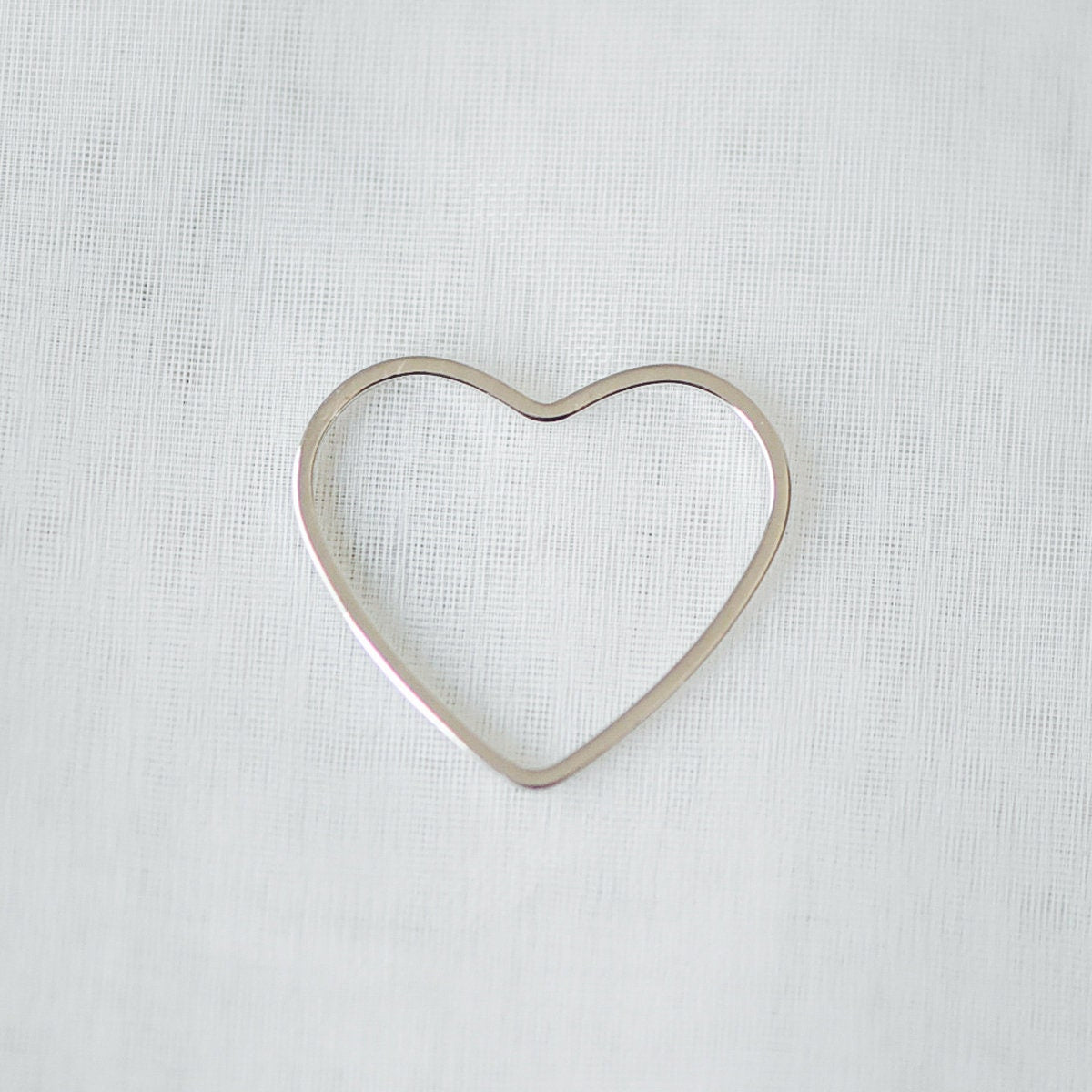 10pcs Gold/ Silver Heart Link Connector Charms 21mm, Real Gold/ Rhodium plated Brass Geometric Pendants (GB-097-G)