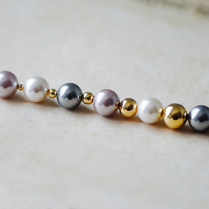 Gold/ Silver tone Smooth Round Spacer Beads, 2/ 3/ 4/ 6/ 7/ 8mm, Gold/ Rhodium plated Brass Spacers Wholesale, Lead Nickel Free (GB-019)