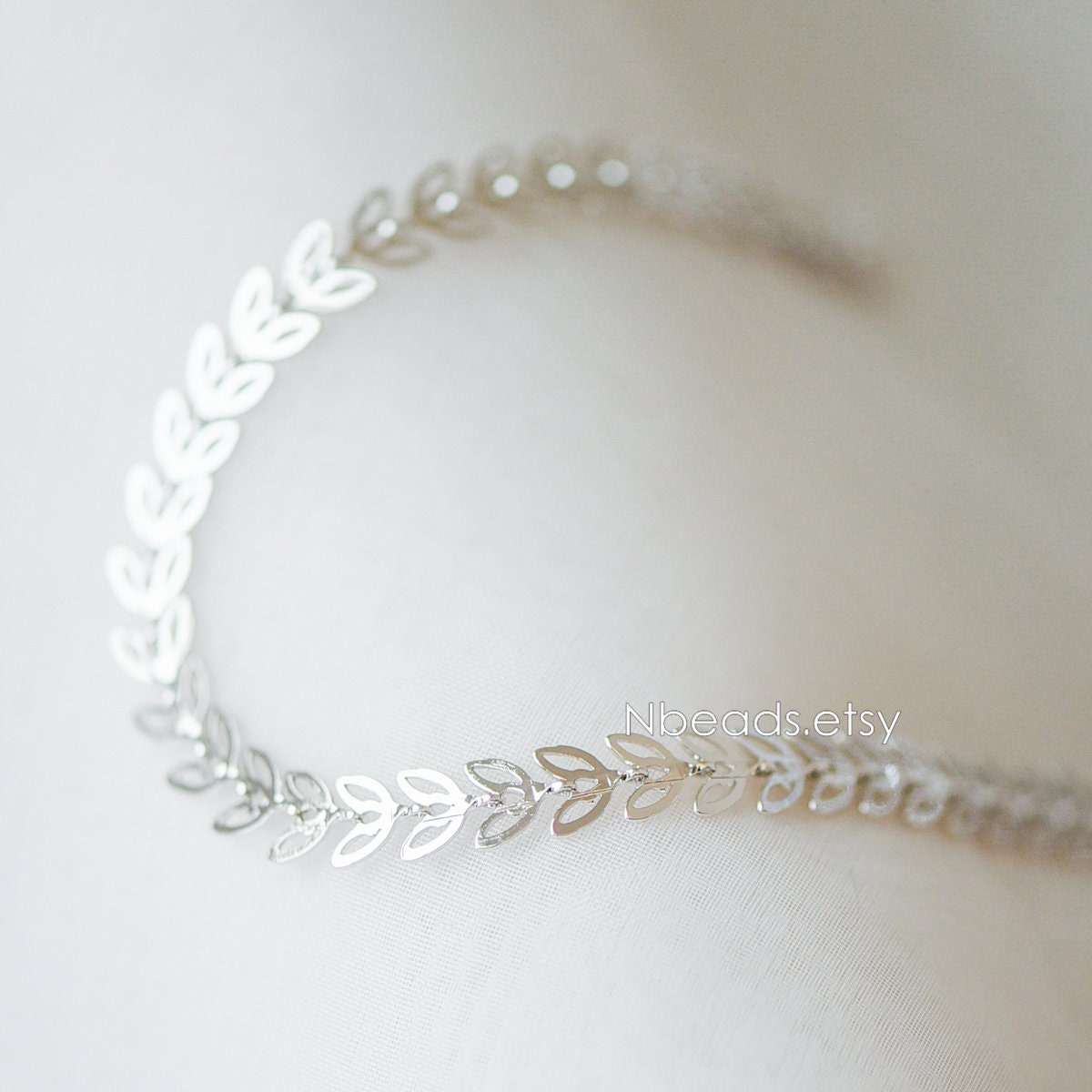 Gold/ Silver tone Flat Chevron Chain 6.3mm, Real Gold/ Rhodium plated Brass, Decorative Leaf Chain (#LK-161)/ 1 Meter=3.3ft