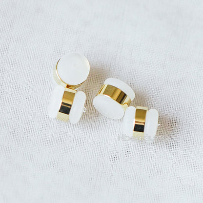 20pcs Rubber Ear Nuts, Earring Back Stoppers 5.5mm, Gold/ Silver/ Rose Gold, Earring Component Findings (#GB-651-B)