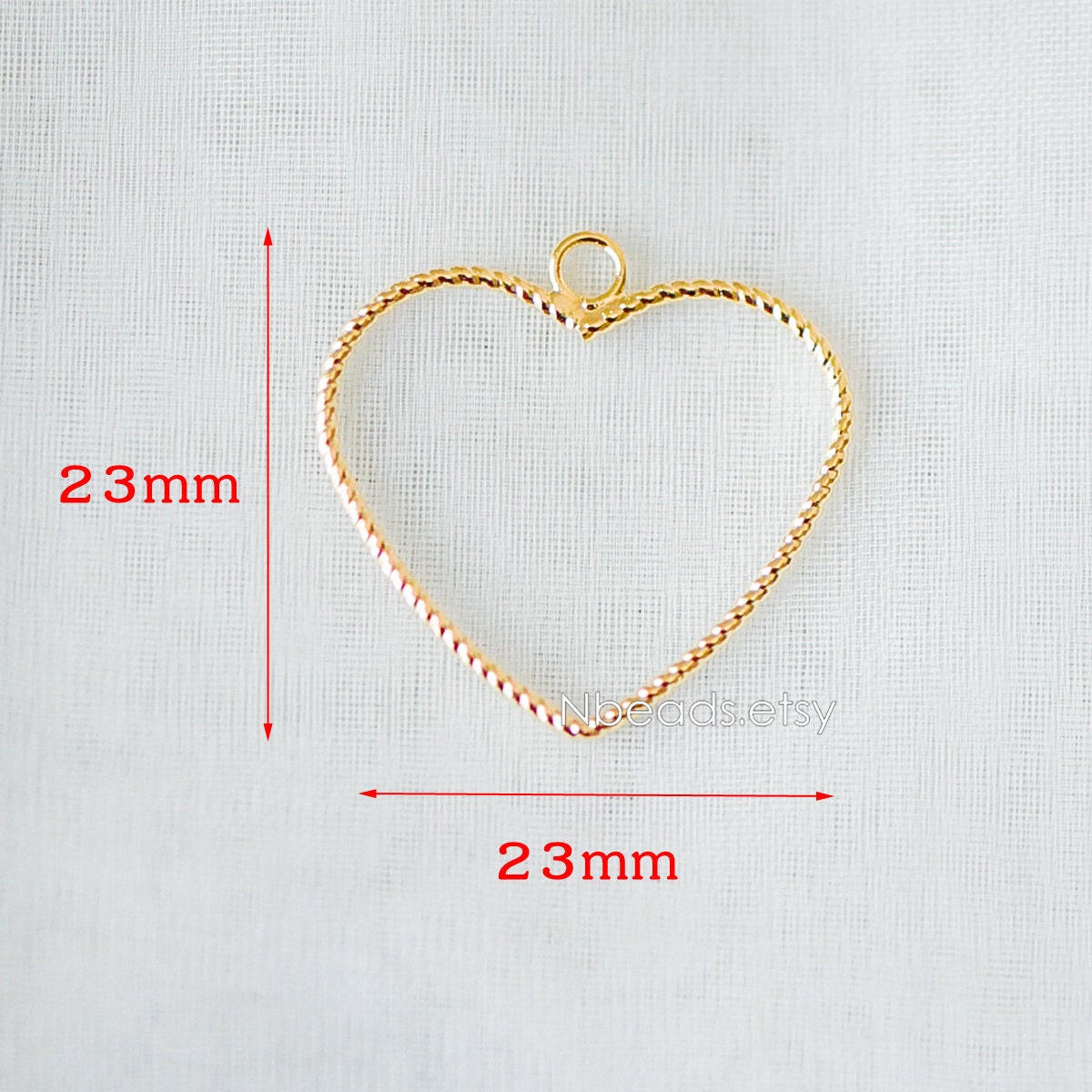 10pcs Gold plated Brass Geometric Pendants, Circle Heart Square Charms, Color Not Easily Tarnish (GB-268)