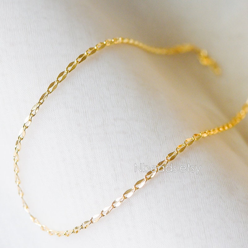 Gold/ Rhodium plated Brass Double Bar Linked Chains 2mm, Color Color Not Easily Tarnish (#LK-178)/ 1 Meter=3.3 ft